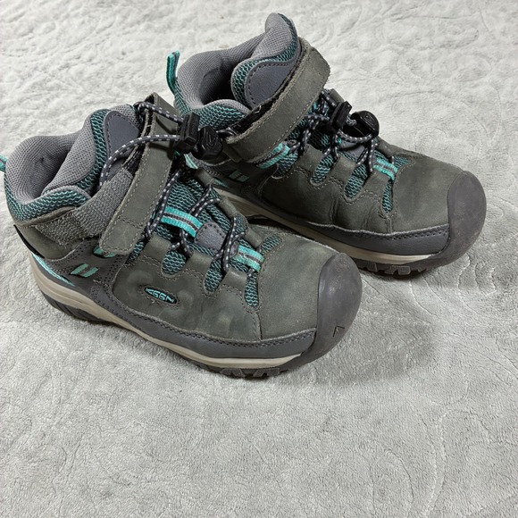 Keen Other - Keen Kids Waterproof Hiking Boots Size 11 Grey Teal Mid